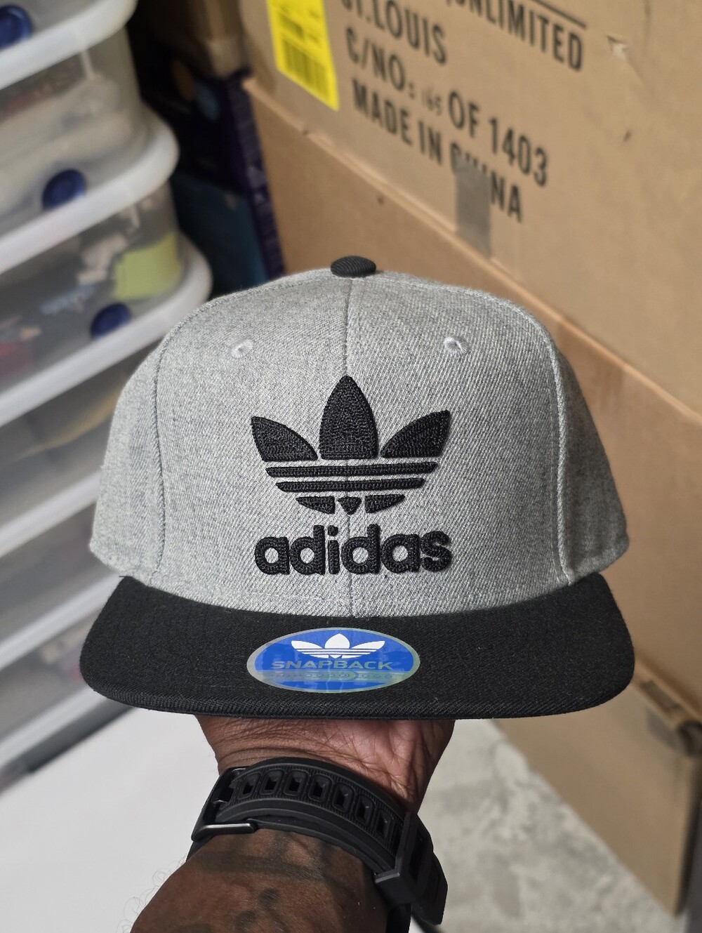 adidas Trefoil Logo Snapback Hat Adjustable Unisex One Size